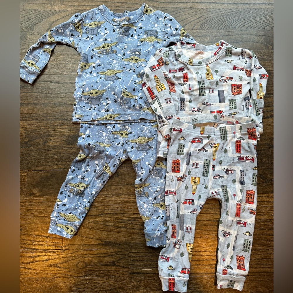 Gap Star Wars and city pajama bundle 12-18month - Picture 1 of 15
